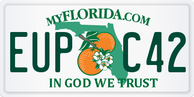 FL license plate EUPC42
