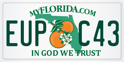 FL license plate EUPC43