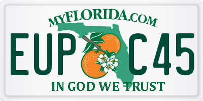 FL license plate EUPC45