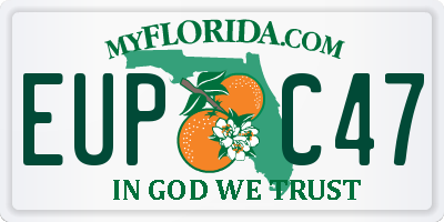 FL license plate EUPC47
