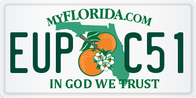 FL license plate EUPC51