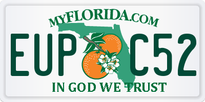 FL license plate EUPC52