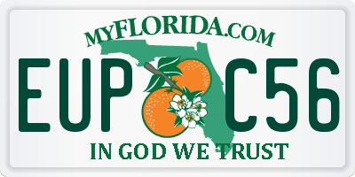 FL license plate EUPC56