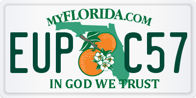 FL license plate EUPC57