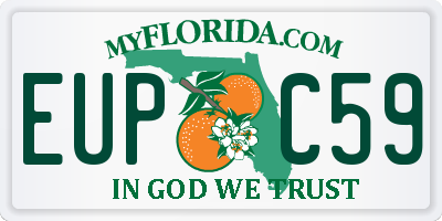 FL license plate EUPC59
