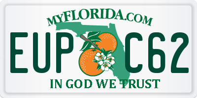 FL license plate EUPC62