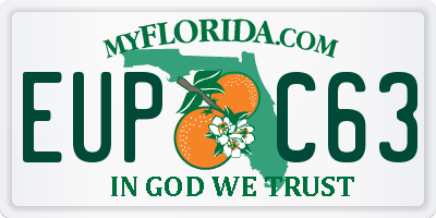 FL license plate EUPC63