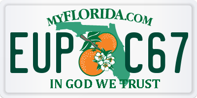 FL license plate EUPC67