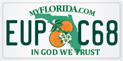FL license plate EUPC68