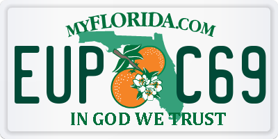 FL license plate EUPC69