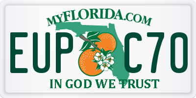 FL license plate EUPC70