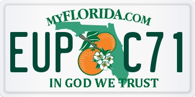 FL license plate EUPC71
