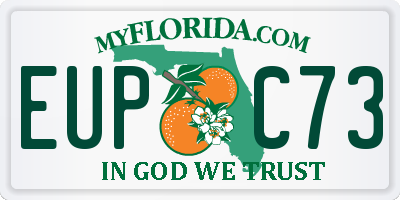 FL license plate EUPC73