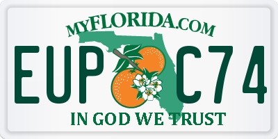 FL license plate EUPC74