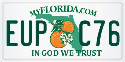 FL license plate EUPC76
