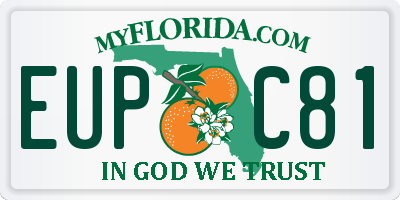 FL license plate EUPC81