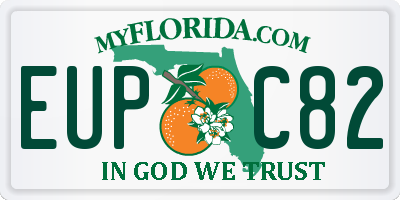 FL license plate EUPC82
