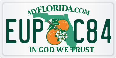 FL license plate EUPC84