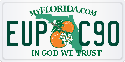 FL license plate EUPC90
