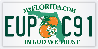 FL license plate EUPC91