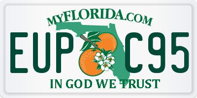 FL license plate EUPC95
