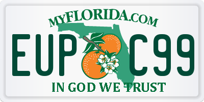 FL license plate EUPC99