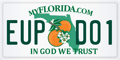 FL license plate EUPD01