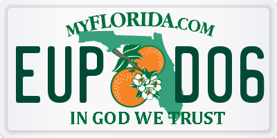 FL license plate EUPD06