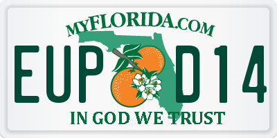FL license plate EUPD14