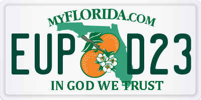 FL license plate EUPD23