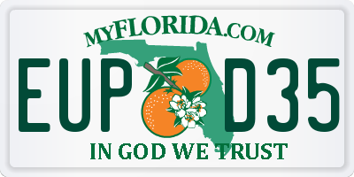 FL license plate EUPD35