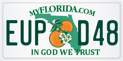 FL license plate EUPD48