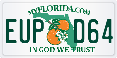 FL license plate EUPD64
