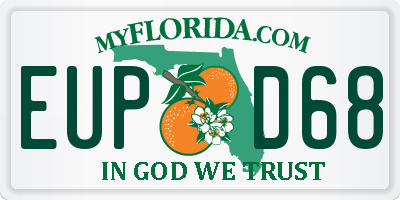 FL license plate EUPD68