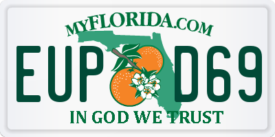FL license plate EUPD69