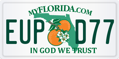 FL license plate EUPD77