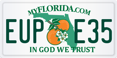 FL license plate EUPE35