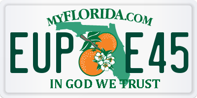 FL license plate EUPE45