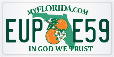 FL license plate EUPE59