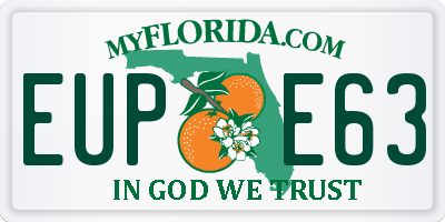 FL license plate EUPE63