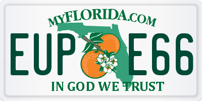 FL license plate EUPE66