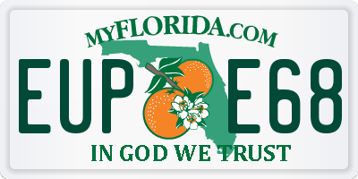 FL license plate EUPE68