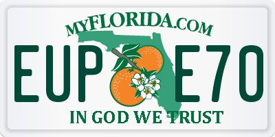 FL license plate EUPE70