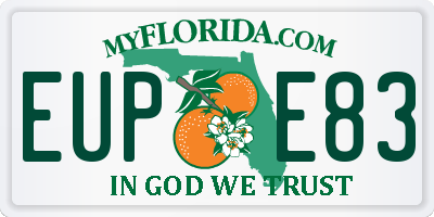 FL license plate EUPE83