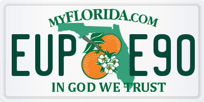 FL license plate EUPE90