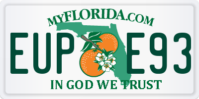 FL license plate EUPE93