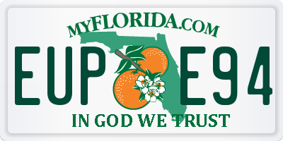 FL license plate EUPE94