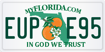 FL license plate EUPE95