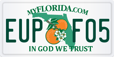 FL license plate EUPF05