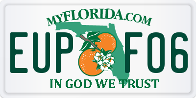 FL license plate EUPF06
